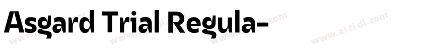 Asgard Trial Regula字体转换